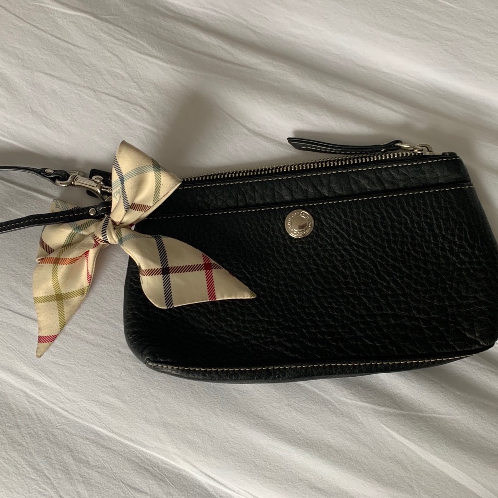 Coach leather pouch black